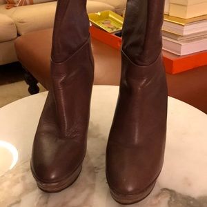 Brown Leather Booties